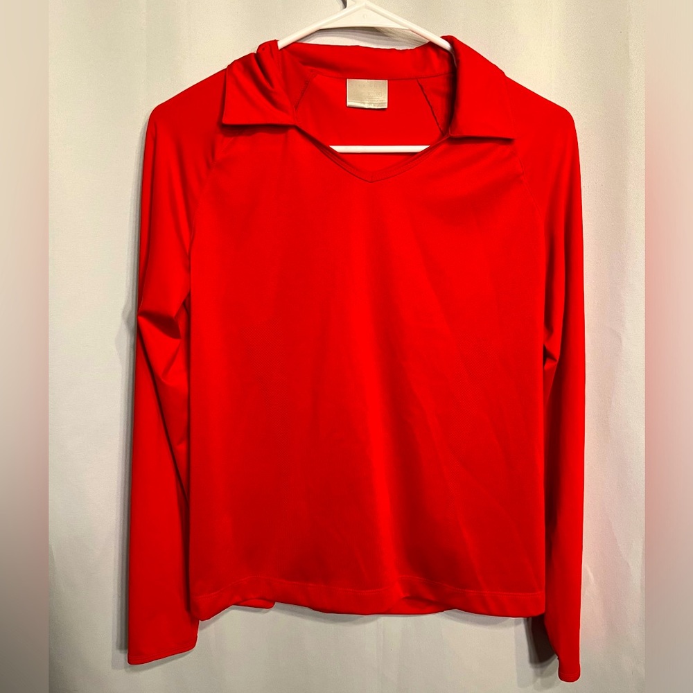 Red Nike Golf Dri-Fit Long Sleeve Top Size S(4-6)
